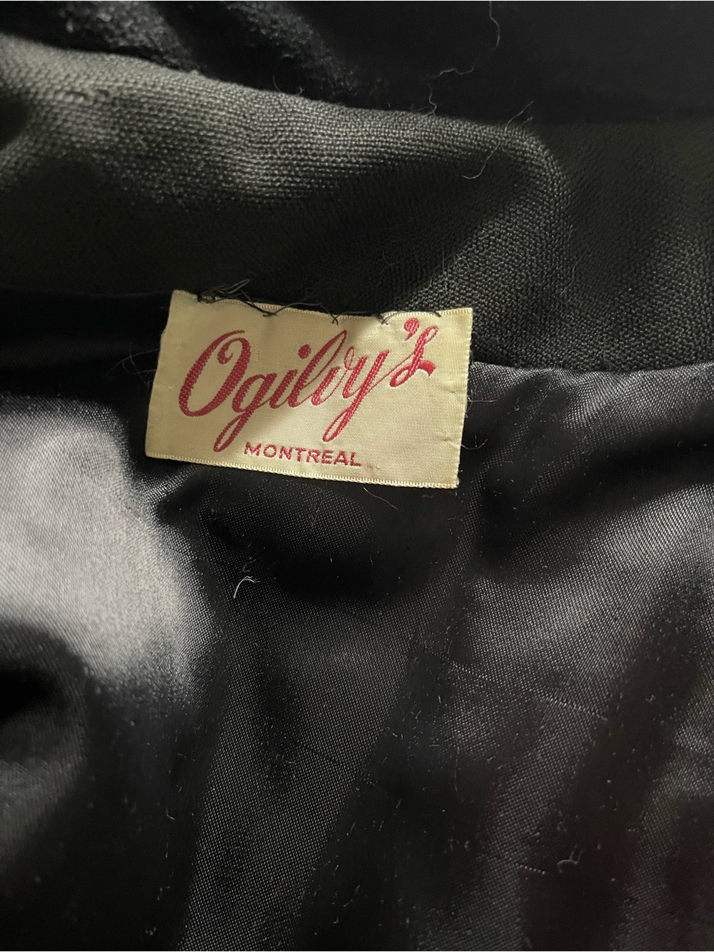 Irving Samuel For Ogilvy's Classic Double-Breasted Black Wool Coat with Belt - Picture 7 of 14